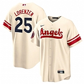 Angels 25 Michael Lorenzen Cream 2022 City Connect Cool Base Jersey Dzhi,baseball caps,new era cap wholesale,wholesale hats